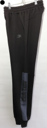 Спортивные штаны мужские на флисе (черный) оптом 29154386 01-6