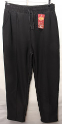 Спортивные штаны женские БАТАЛ на меху (черный) оптом 30974856 SY2068-9