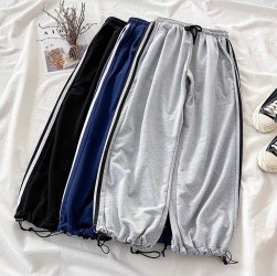 Спортивні штани жіночі на флісі (синій) оптом