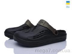 Кроксы, Inblue оптом CM129 чорний-хакі
