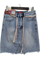 Юбки джинсовые женские ПОЛУБАТАЛ оптом 31854296 2037-118