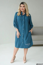 Платья-рубашки женские БАТАЛ оптом 56279138 870-15