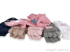 Варежки, Королева оптом CAP K 9(норка) mix