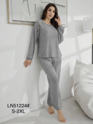 Пижамы женские БАТАЛ оптом 07619342 LN51224-8
