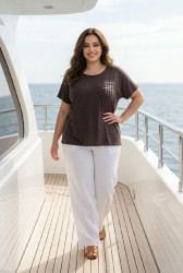 Футболки женские БАТАЛ оптом 53672918 2607-42