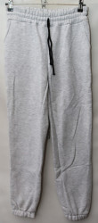 Спортивные штаны женские на флисе (gray) оптом 48209156 01-52