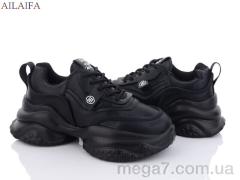 Кроссовки, Ailaifa оптом 8112 all black піна