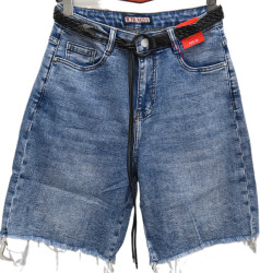Шорти джинсові жіночі ПОЛУБАТАЛ оптом FANGSIDA