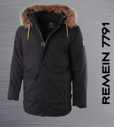 Куртки зимние мужские REMAIN (черный) оптом 71356984 2105-14