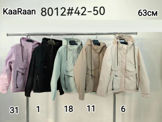 Куртки демисезонные женские KAARAAN (фиолетовый) оптом Китай 24806317 8012-31-19