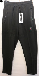 Спортивные штаны мужские на флисе (черный) оптом 89453720 A18-15