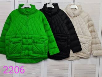 Куртки зимние женские (зеленый) оптом Китай 82351094 2206-22