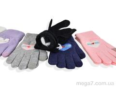 Перчатки, RuBi оптом 2535 (16см) хутро mix