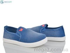 Слипоны, CROSSOPT оптом X01 blue