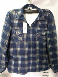 Рубашки мужские БАТАЛ на меху оптом 34081675 04-5