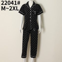 Ночные пижамы женские (черный) оптом 16527809 22041-25