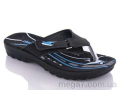 Шлепки, DeMur оптом K26-6101 black-blue (30-35)