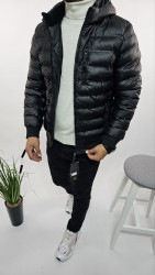 Куртки зимние мужские на флисе (черный) оптом Китай 28379146 09-6