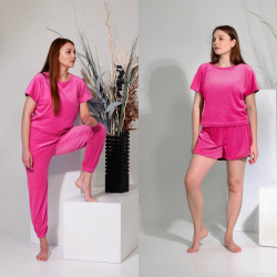 Ночные пижамы женские (3-ка) оптом 95781203 02-7