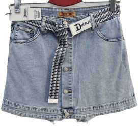 Шорты джинсовые женские DERUN БАТАЛ оптом 25714098 7067-62