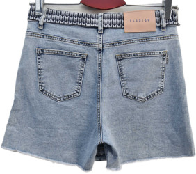 Шорты джинсовые женские DERUN БАТАЛ оптом 25714098 7067-62