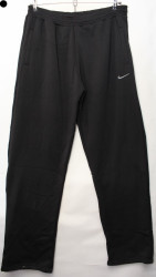 Спортивные штаны мужские БАТАЛ на флисе (черный) оптом 42956371 03-8