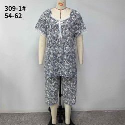 Ночные пижамы женские БАТАЛ оптом 93524867 309-1-14