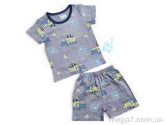 Костюм, Kids-modnik оптом 2619 комплект футболка-шорти т.сірий
