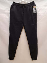 Спортивные штаны мужские на флисе (black) оптом 50346781 6029-24