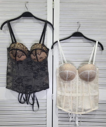 Корсеты женские (чёрные) оптом 15076389 8006