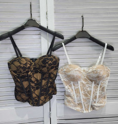 Корсеты женские (чёрные)  оптом 54306721 8007