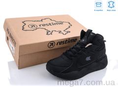 Ботинки, Restime оптом Restime PWO21400 black (демісезон)