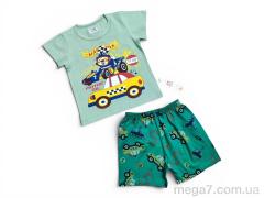 Костюм, Kids-modnik оптом 261920 комплект футболка-шорти зелений