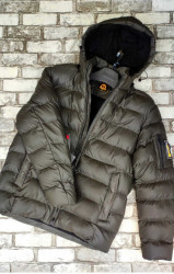 Куртки зимние мужские на меху (хаки) оптом Китай 06531497 01-18