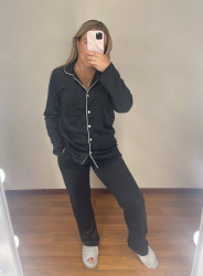 Ночные пижамы женские (черный) оптом 61832495 824-10