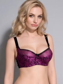 Бюстгальтер Diorella 63392DD (  чёрно-малиновый, DD  6 шт. )