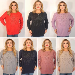 Свитера женские БАТАЛ оптом 75023186 54-41