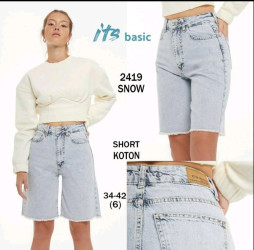 Шорты джинсовые женские ITS BASIC оптом 85701924 2419-11