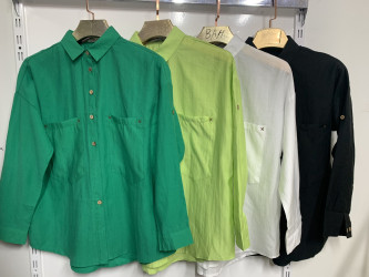 Рубашки женские (светло-зеленый) оптом 02584736 17052411-157