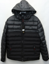 Куртки зимние кожзам мужские FUDIAO (black) оптом 91756204 6826-26