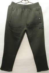 Спортивные штаны мужские на флисе (хаки) оптом 14302658 03-9