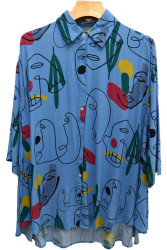 Рубашки женские БАТАЛ оптом 19052678 26745-65