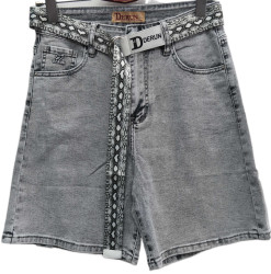 Шорты джинсовые женские DERUN ПОЛУБАТАЛ оптом 41957382 7076-164