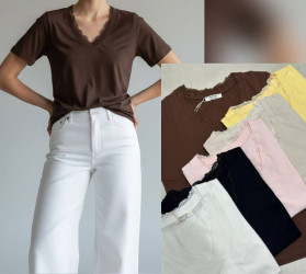 Футболки женские (лимон) оптом 43218597 6775-17