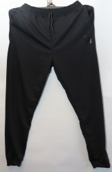 Спортивные штаны женские БАТАЛ (black) оптом 39652107 02-11
