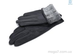 Перчатки, RuBi оптом 2 black шкіра кози махра