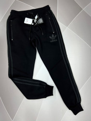 Спортивные штаны мужские на флисе (черный) оптом Турция 61927584 05-14
