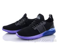 Кроссовки, Class Shoes оптом AA44 чорний-фіолетовий