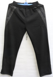 Спортивные штаны мужские на флисе (черный) оптом 54798023 02-8
