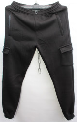 Спортивные штаны мужские на флисе (серый) оптом 01635987 08-69